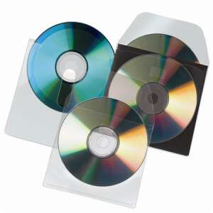 3L Buzunar pentru suport CD cu clapetă, autoadezivă, 127x127 mm, 3L 76432889 Diapozitive, carti audio, CD, DVD
