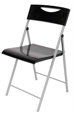 ALBA Összecsukható szék, fém és műanyag, ALBA "Smile", fekete 31561780