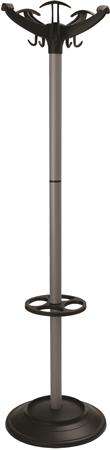 Elix silver metal coat rack with umbrella stand