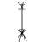 Black metal coat rack with umbrella stand and hat hook, Bistrot model