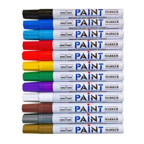 King Garl festőfilcek, 12 darabos csomag, vegyes színek, 2-3mm hegyű