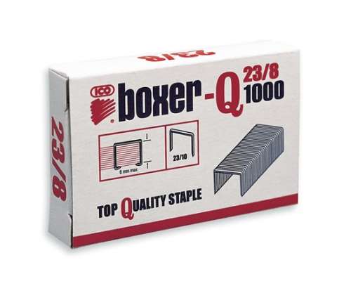 Boxer-Q 23/8 tűzőkapocs, 1000 db, kiváló minőségű tűzőkapocs