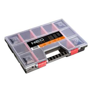 Organizator de scule NEO 390mm cu compartimente reglabile și capac transparent - Organizatori de scule și piese