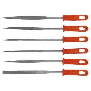Top Tools Zestaw pilników igłowych 6 sztuk z pomarańczowymi uchwytami - Ráspoly