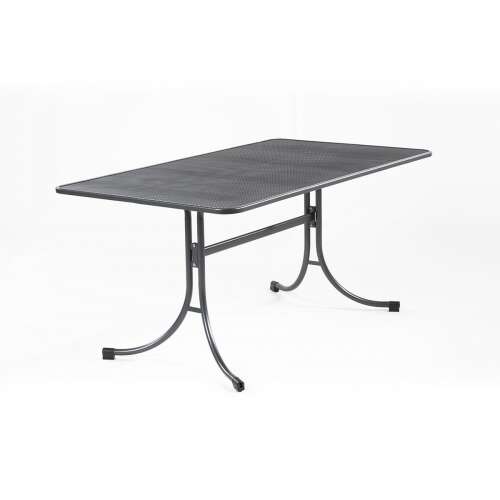 MWH Universal 145 garden table, 145 x 90 x 74 cm, dark gray, metal, outdoor dining table