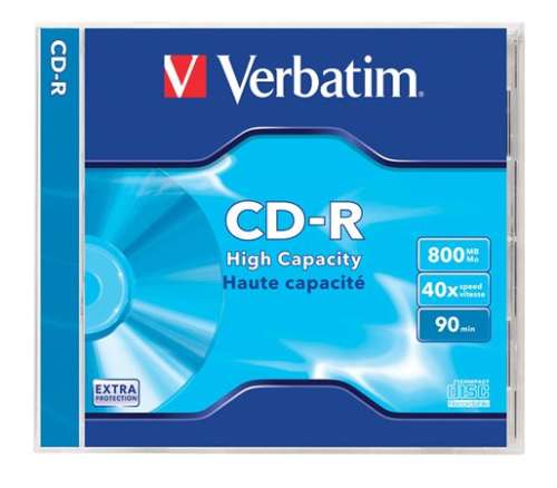 Disc VERBATIM CD-R, 800MB, 90min, 40x, 1 disc, cutie normală, VERBATIM