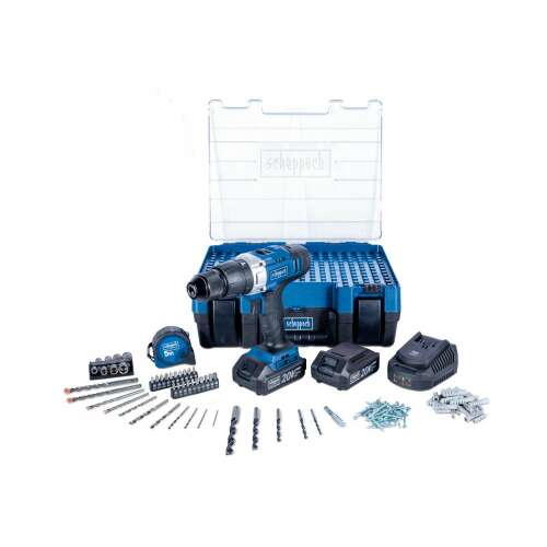 Scheppach DTB20ProS 20V Cordless Drill Driver with 206 Accessories