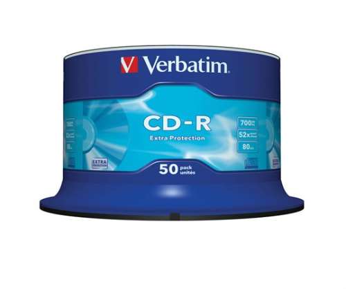 Disc CD-R VERBATIM, 700MB, 52x, 50 buc, cilindric, VERBATIM DataLife 31562136