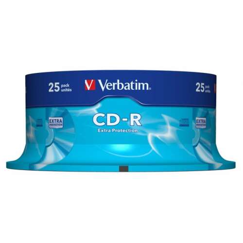 VERBATIM CD-R disk, 700MB, 52x, 25 ks, cylindrický, VERBATIM &rdquo;DataLife&rdquo;