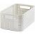 Curver Style S 6L rattan-effect storage basket, off-white