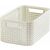 Off-white Curver Style S 6L plastic storage basket with rattan effect