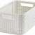 Curver rattan effect storage basket, off-white, 6 liters