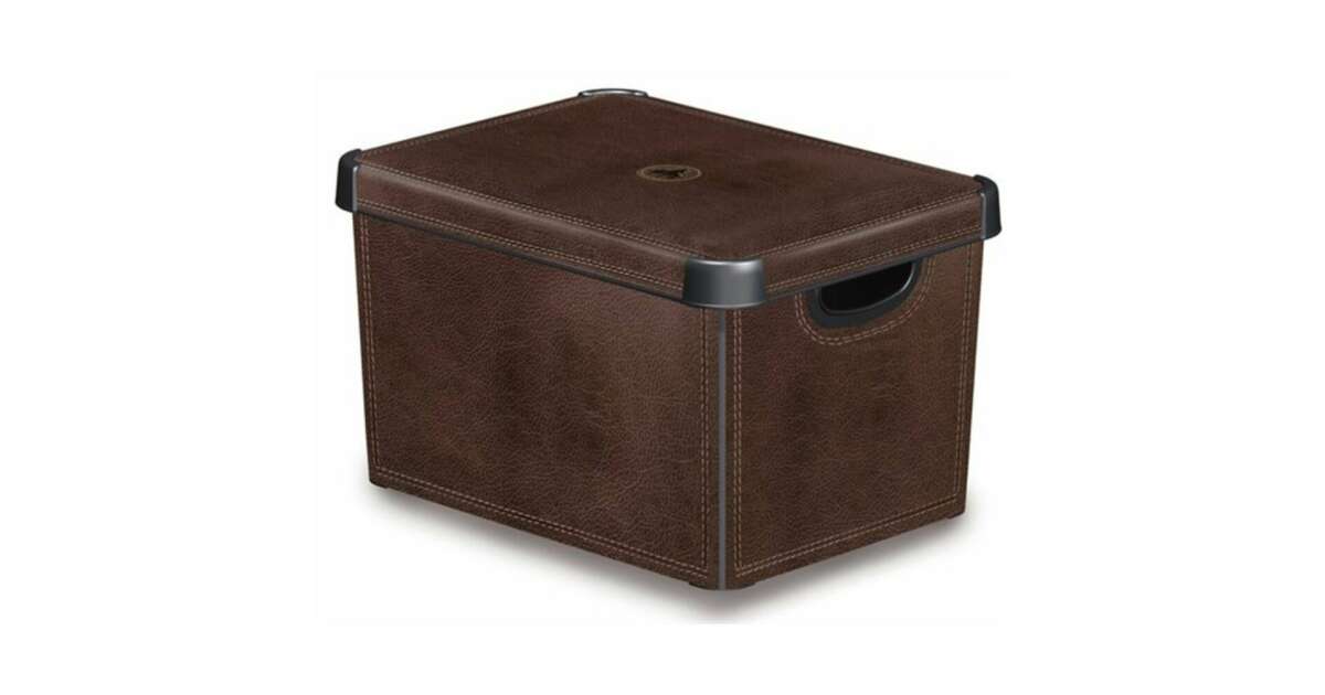 Superio Aufbewahrungskörbe Mit Deckel – XL, 22 Liter, Braun, Gerippt, Stapelbar, Für Schrank & Regal