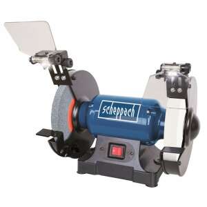 Scheppach SM 200 AL șlefuit dublu cu piatră albă, discuri de șlefuit de 200 mm, 500W, 2850 rpm - Scheppach