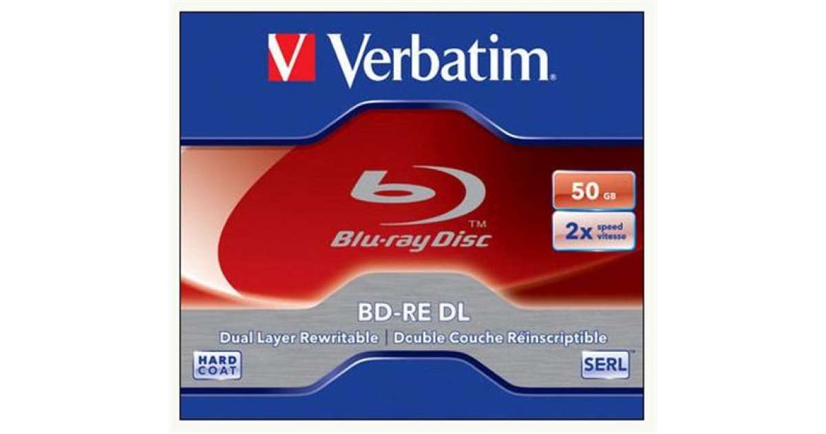 VERBATIM BDRE BluRay disc, dublu strat, rescriptibil, 50GB, 2x, 1db