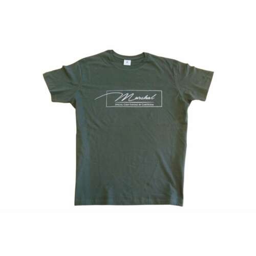 Marshal zöld pamut póló fehér logóval
