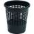 CURVER black plastic trash can with grid pattern