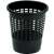 CURVER black plastic trash can with grid pattern