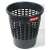 CURVER black plastic trash can with grid pattern