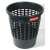 CURVER black plastic trash can with grid pattern