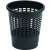 CURVER black plastic trash can with grid pattern