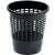 CURVER black plastic trash can with grid pattern
