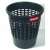 CURVER black plastic trash can with grid pattern