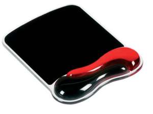 KENSINGTON Mouse pad cu suport pentru încheietura mâinii, umplut cu gel, KENSINGTON "DuoGel", negru-roșu 31562415 Mousepad