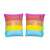 Rainbow striped arm floats for kids, 23 x 15 cm