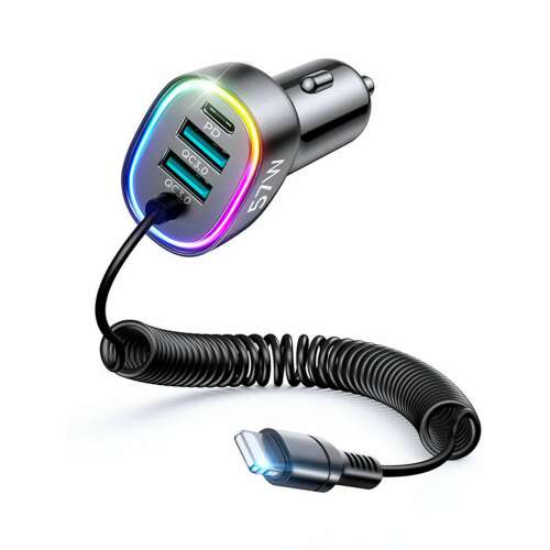 Nabíjačka do auta Joyroom JR-CL20 57W s Lightning káblom, rýchla nabíjačka pre iPhone