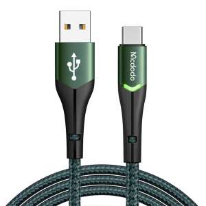 Mcdodo Magnificence CA-7961 USB-C - USB kábel, zöld, 1 méter hosszú, feltekert - USB kábel