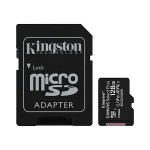 Kingston Technology Canvas Select 128 GB karta micSDXC Plus 100R A1 C10 + ADP