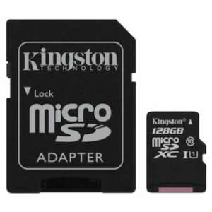 Micro SD kártya Kingston 128GB Canvas Select UHS-I Class10 MB+adapter SDCS2/128GB 58622978 