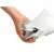 Hand holding a Leitz Nexxt 5038 blue paper punch