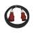 3-phase extension cord, 5x16A, 25m, red, IP44