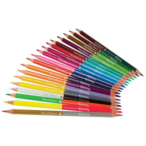 Colorino Háromszögletű színes ceruza készlet, kétoldalas, 24 szín