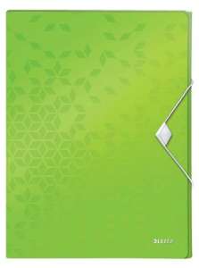 LEITZ Wow Jumbo A4 green elastic folder, 30mm spine - Elastic folder