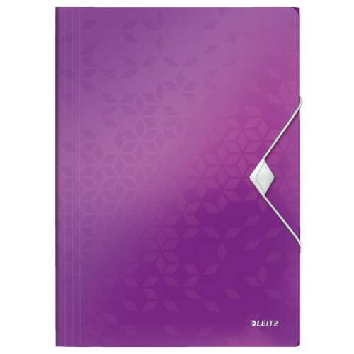 LEITZ Gumis mappa, PP, A4, LEITZ "Wow", lila