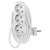 Emos 3-socket extension cord, 2 meters long, white