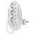 Emos 3-socket extension cord, 2 meters long, white