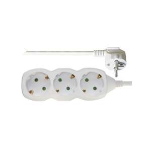 Emos 3-socket extension cord, 2 meters long, white - Electrical Installation