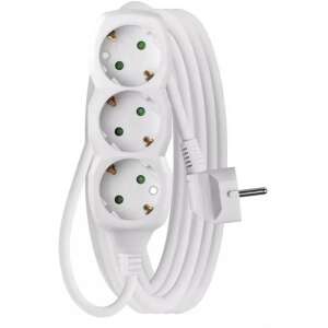 Emos 3 socket extension cord, white - Electrical Installation