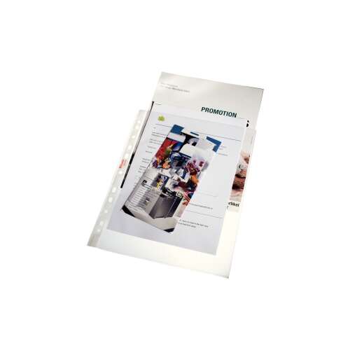 Esselte Genotherm A4 maxi document pocket, 100 micron, orange surface, 25 pack