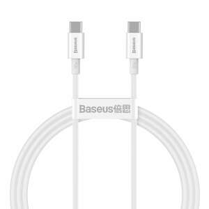 Kábel Baseus Superior Series USB-C do USB-C, 100W, 1m, biely - USB káble