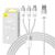 Kábel 3v1 Baseus StarSpeed ​​​​​​Series, USB na USB-C/Micro/Lightning, 3,5 A, 1,2 m, biely 58631639