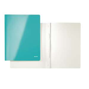 LEITZ A4 size folder, turquoise color, with metal fastener and plastic pressure plate - Leitz File folder