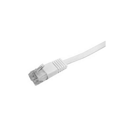 LogiLink Cat5e Flat Patch Cable, white, RJ45 connector