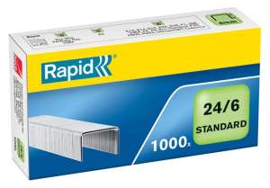 Rapid 24/6 Standard zszywki, 1000 sztuk, 6 mm długość nóżek - Rapid