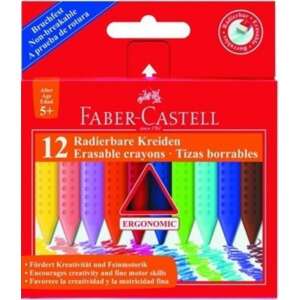 Faber-Castell zsírkréta készlet 12 színű radírozható, háromszög alakú 12-es 122520 58633899 