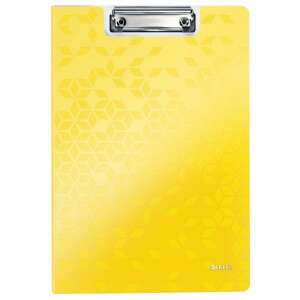 LEITZ A4 Clipboard with yellow 'Wow' design - Office accessory